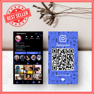Moderne Instagram-QR-Code für einen Friseursalon i Visitenkarte