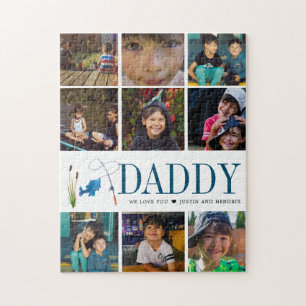 Moderne Instagram Square Foto Collage   Fischerei Puzzle