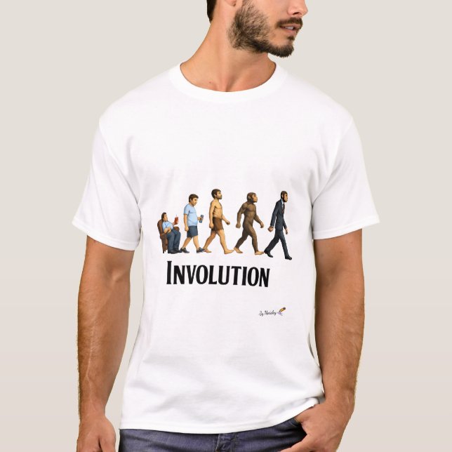 Moderne Involution | Umgekehrte Evolution T-Shirt (Vorderseite)