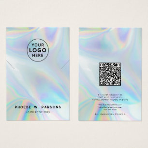 Moderne Iridescent QR Code Necklace Juwelen