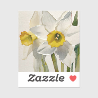 Moderne Iris-Aquarellblumen Aufkleber