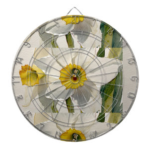 Moderne Iris-Aquarellblumen Dartscheibe