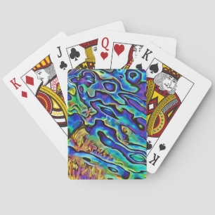 Moderne irisierende Abalone-Meeresschnecken-Design Spielkarten