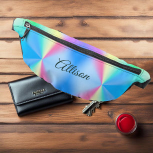 Moderne irisierende pastellfarbene Regenbogenfarbe Bauchtasche