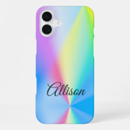 Moderne irisierende pastellfarbene Regenbogenfarbe iPhone 16 Plus Hülle