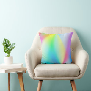 Moderne irisierende pastellfarbene Regenbogenfarbe Kissen