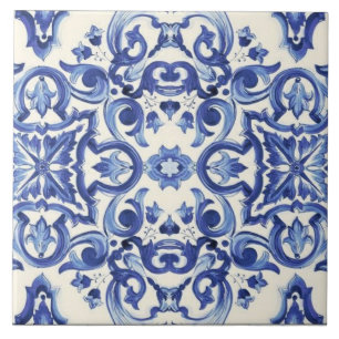 Moderne Italienische Blaue  Das süße Leben Fliese