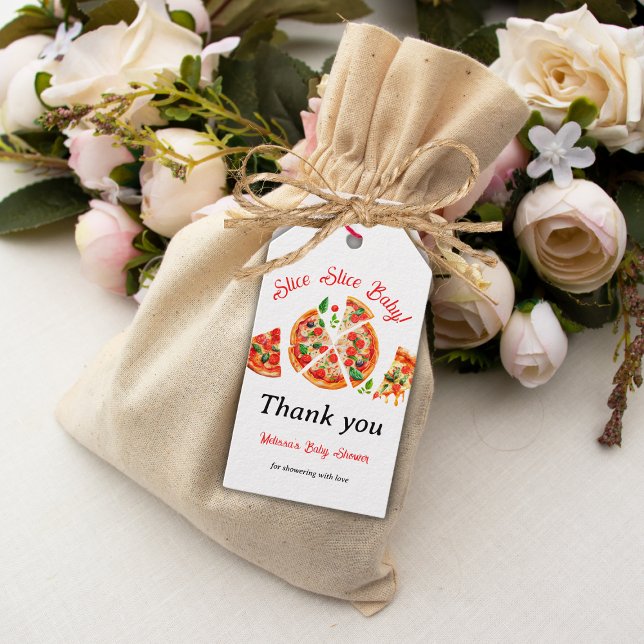 Moderne italienische Pizza Party Slice Slice Baby  Geschenkanhänger (Von Creator hochgeladen)
