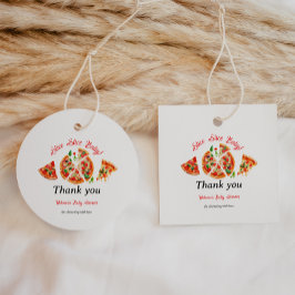 Moderne italienische Pizza Party Slice Slice Baby  Geschenkanhänger