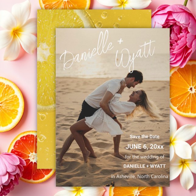 Moderne italienische Sommerhochzeit Save The Date (Von Creator hochgeladen)