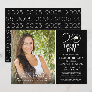 Moderne Jahrtypografie Foto Grad Cap Einladung