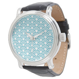 Moderne japanische geometrische Muster Armbanduhr