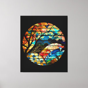 MODERNE JAPANISCHE WALDKUNSTSTIL LEINWANDDRUCK