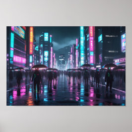 Moderne japanische Zukunft Poster