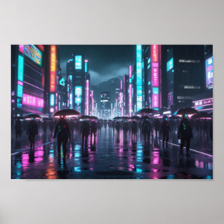 Moderne japanische Zukunft Poster