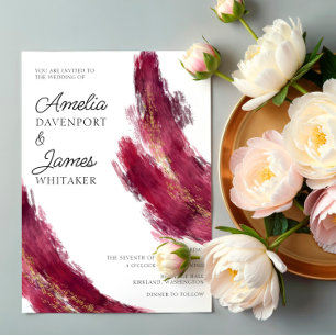 Moderne Jewel Tones Abstrakt Wedding Einladung