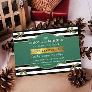 Moderne Jingle & Mingle Holiday Party Einladung