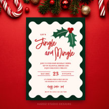 Moderne Jingle Mingle Weihnachtsfeier-Einladung