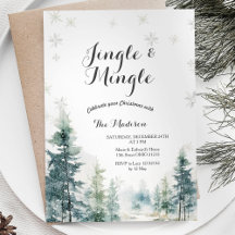Moderne Jingle & Mingle Winter Party Einladung