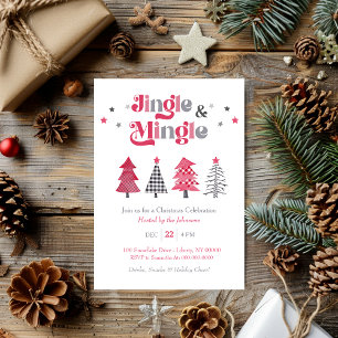 Moderne Jingle und Mingle-Weihnachtsfeier Einladung
