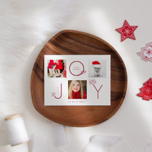 Moderne Joto Collage Holiday Card Postkarte