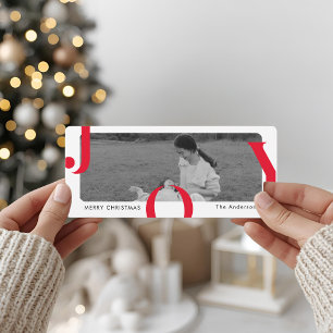 Moderne JOY-Kursive-Typografie-Foto-Weihnachten