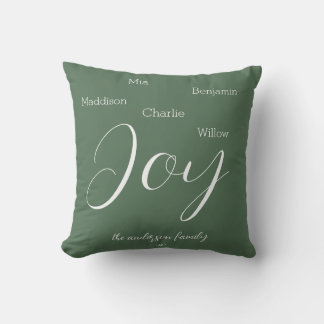 Moderne Joy Schrift Persönliche Familienfeier Kissen