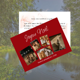 Moderne Joyeux Noël Collage de Fotos de Fêtes Feiertagskarte