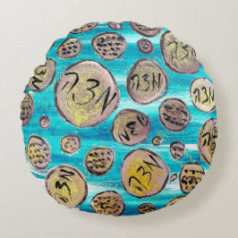 Moderne Joyful Matzah Rundes Kissen