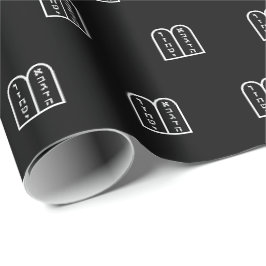 Moderne jüdische Tora-Schwarz-weißes Muster Geschenkpapier