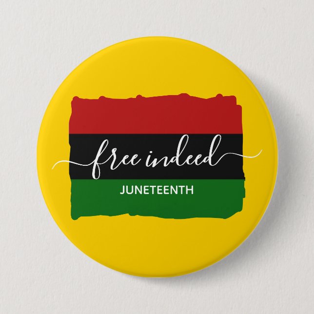 Moderne JUNETEENTH Frei in der Tat Button (Vorderseite)