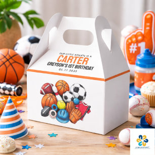 Moderne Jungen Sportbälle All Star 1. Geburtstag Geschenkschachtel