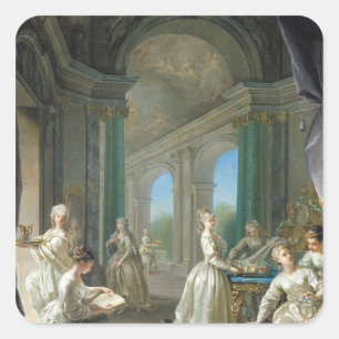 Moderne Jungfrauen, 1728 Quadratischer Aufkleber