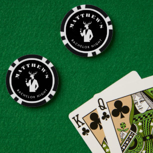 Moderne Junggesellenabschied-Black-Casino-Bachelor Pokerchips