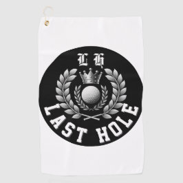 Moderne Junggesellenabschied Last Hole LH Monogram Golfhandtuch