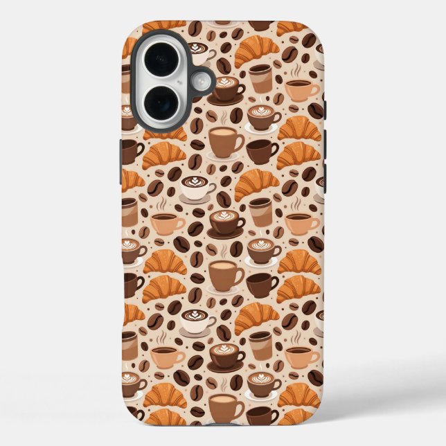 Moderne Kaffee-Ästhetik-Muster Case-Mate iPhone Hülle (Rückseite)
