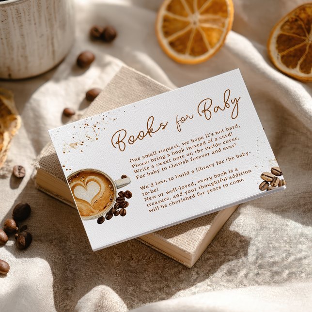 Moderne Kaffeebuchbücher für Baby Begleitkarte (Modern Brewing Coffee Themed Books for Baby Enclosure Card)