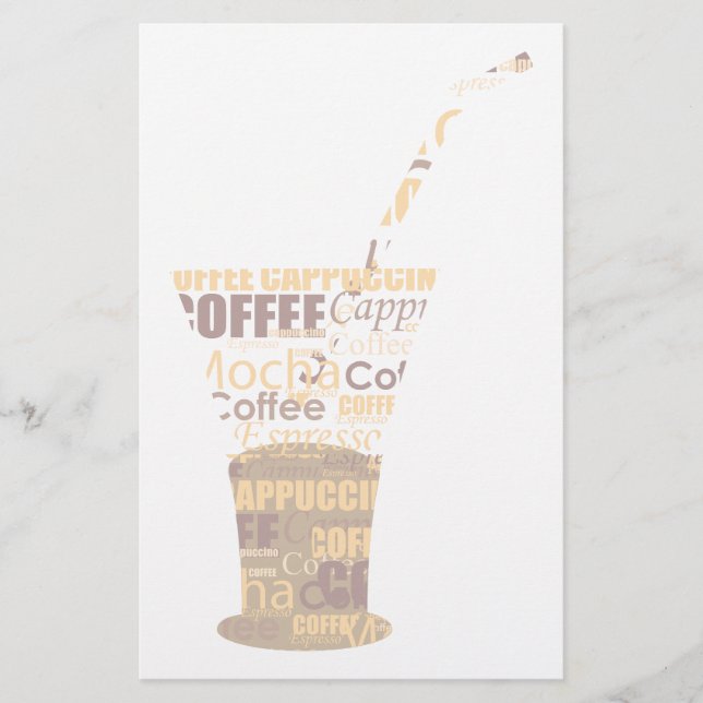 Moderne Kaffeemaschine Briefpapier (Vorderseite)