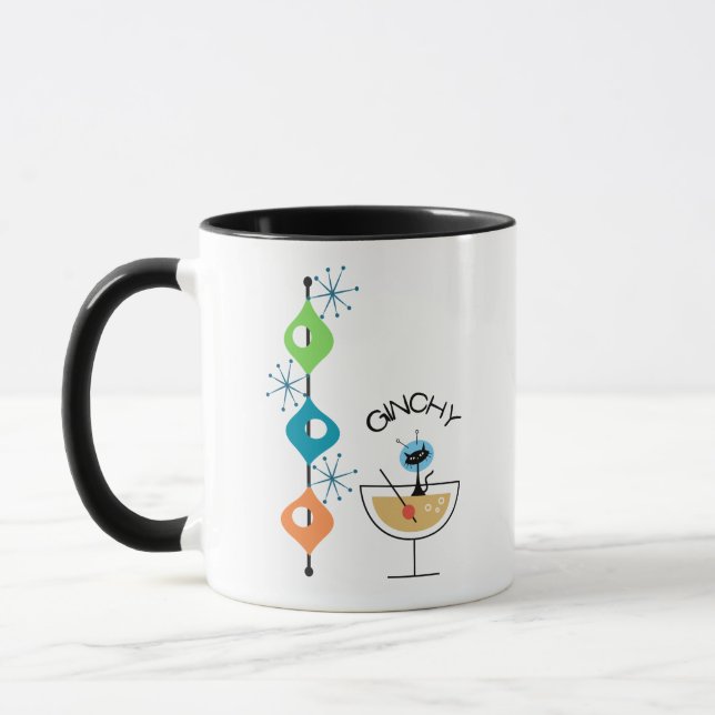 Moderne Kaffeetasse Tasse Katzenraum (Links)