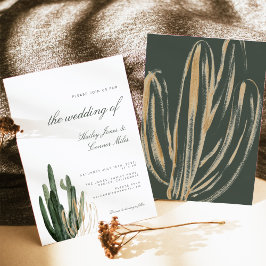 Moderne Kakteen Hochzeitseinladung Einladung