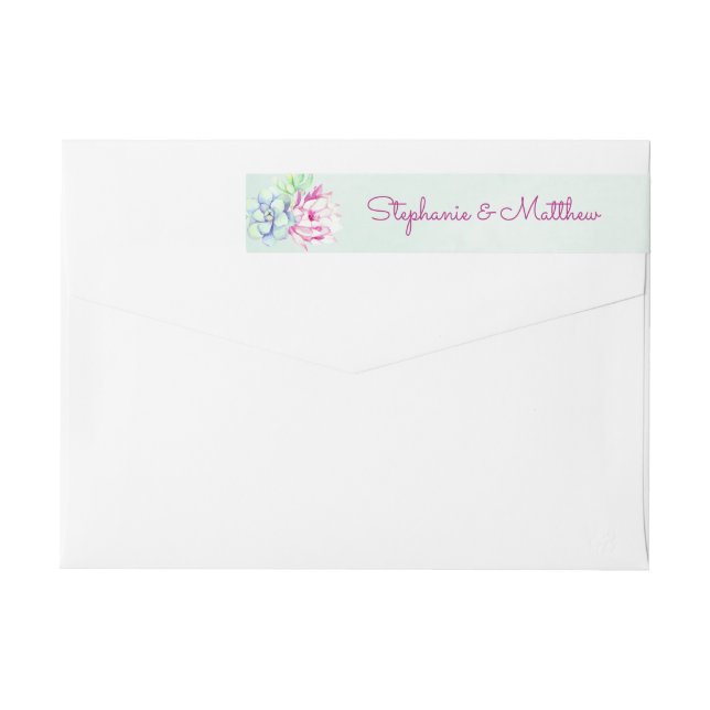 Moderne Kakteen Sukculents floral Foliage Wedding (Rückseite)