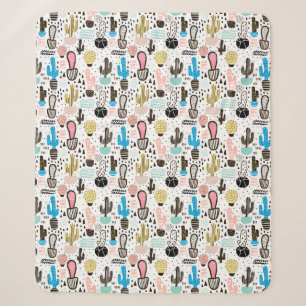 Moderne Kaktus-Geometrie-Muster Sherpadecke
