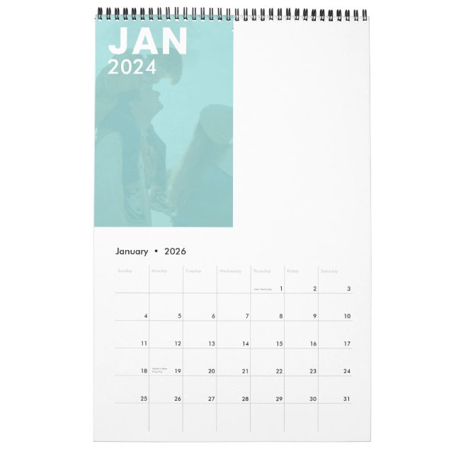 Moderne Kalender-Fotos für benutzerdefinierte Fami Kalender (Jan 2026)