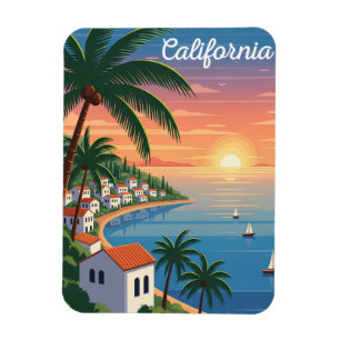 Moderne Kalifornien Magnet Retro Westküsten-Reise