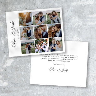 Moderne Kalligrafie 9 Foto Collage Hochzeit Danke