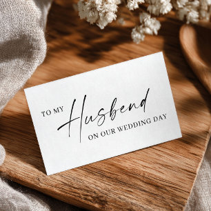 Moderne Kalligrafie an meinen Ehemann an unserem H Karte