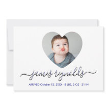 Moderne Kalligrafie Baby Junge Foto Geburt