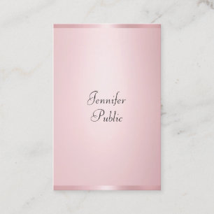Moderne Kalligrafie Beruflich Elegante Rose Gold Visitenkarte