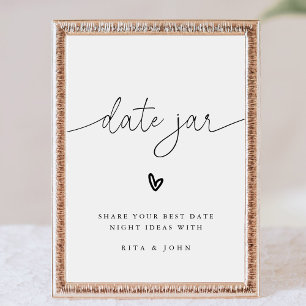 Moderne Kalligrafie Date Jar Ideas Hochzeitssyndro Sockelschild