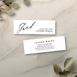 Moderne Kalligrafie Einfache Abschluss Name Card Telefonnummerkarte